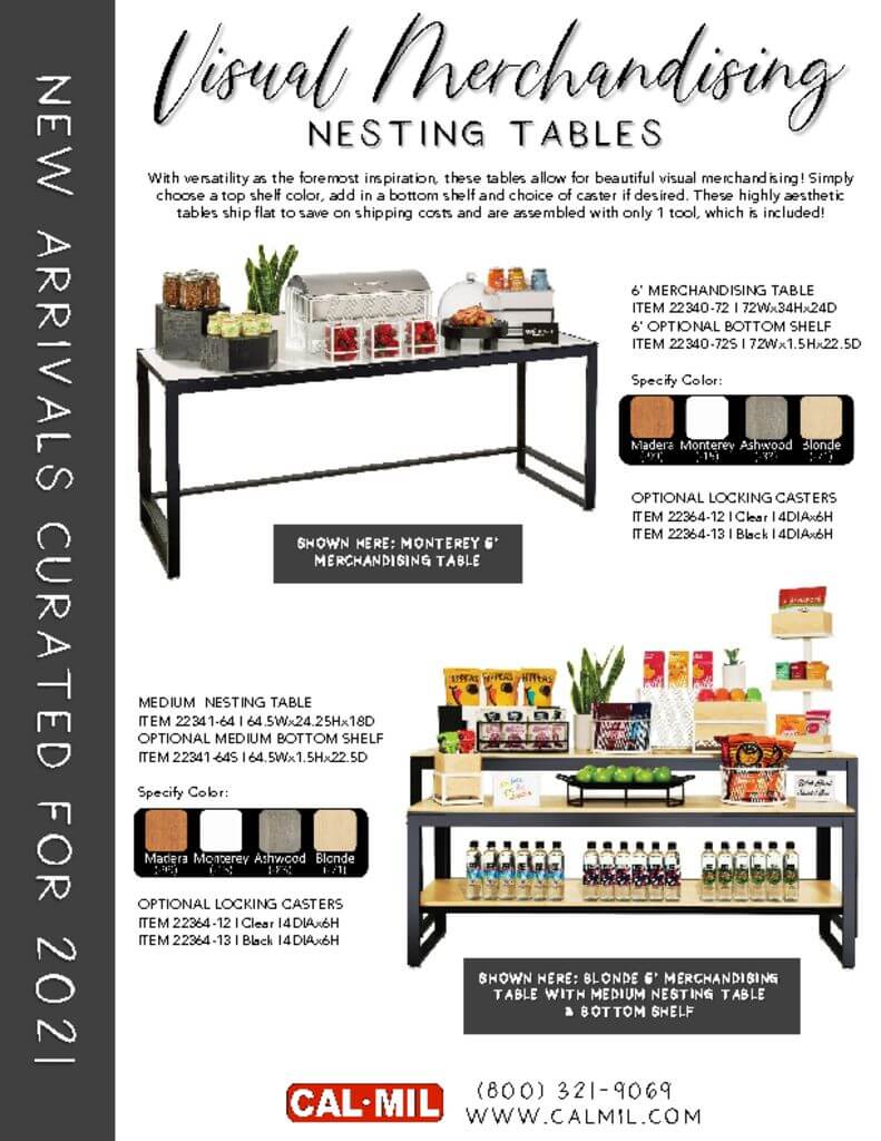 Cal-Mil’s New Visual Merchandising Nesting Tables